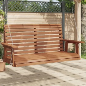 Banco columpio jardín con cadenas de metal madera abeto