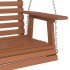 Banco columpio jardín con cadenas de metal madera abeto