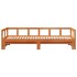 Sofá cama sin colchón madera maciza pino marrón cera 80x200