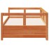 Sofá cama sin colchón madera maciza pino marrón cera 80x200