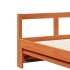 Sofá cama sin colchón madera maciza pino marrón cera 80x200