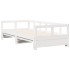 Sofá cama sin colchón madera maciza de pino blanco 90x200