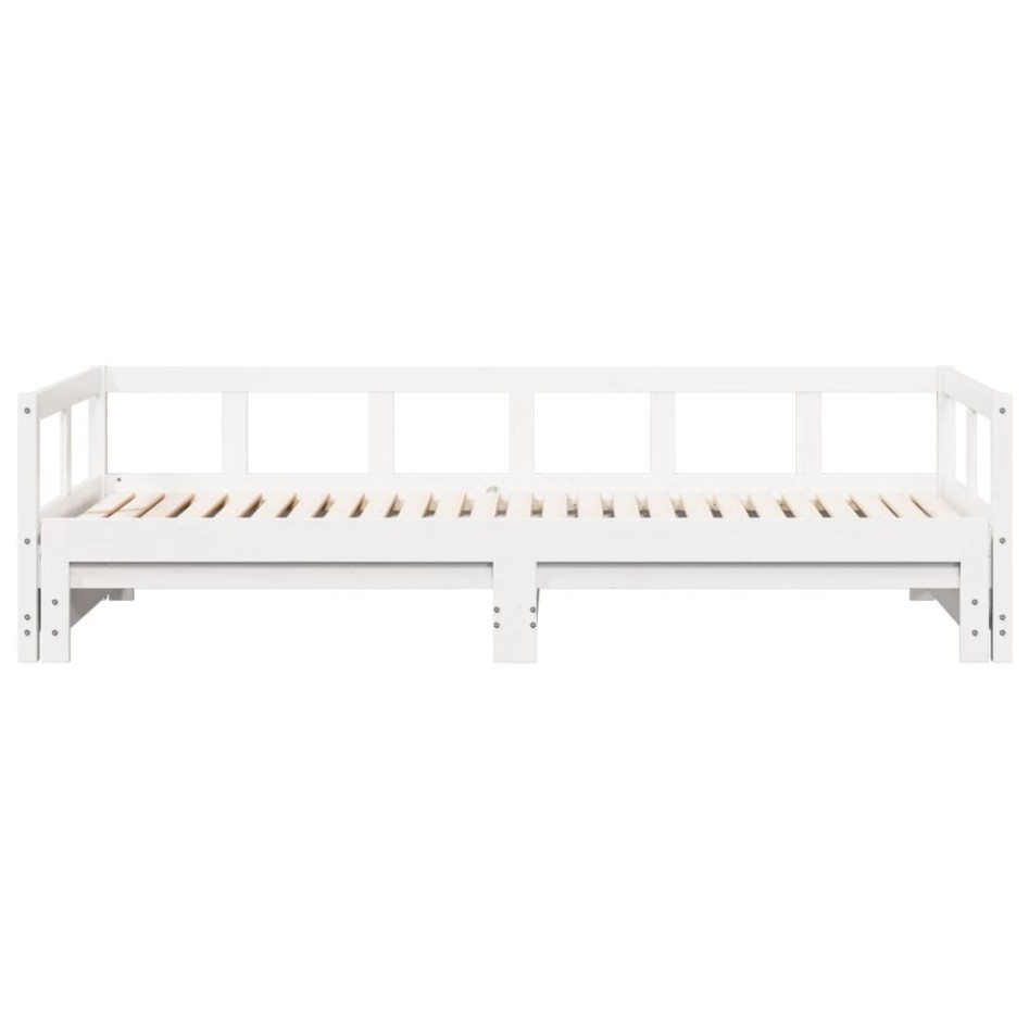 Sofá cama sin colchón madera maciza de pino blanco 90x200