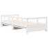Sofá cama sin colchón madera maciza de pino blanco 90x200