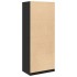 Armario de madera de ingeniería negro 80x50x200