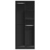 Armario de madera de ingeniería negro 80x50x200
