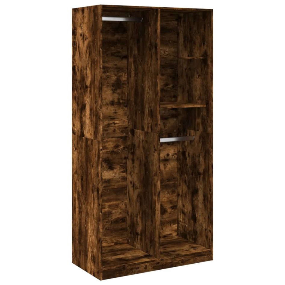Armario madera contrachapada color roble ahumado 100x50x200