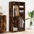 Armario madera contrachapada color roble ahumado 100x50x200