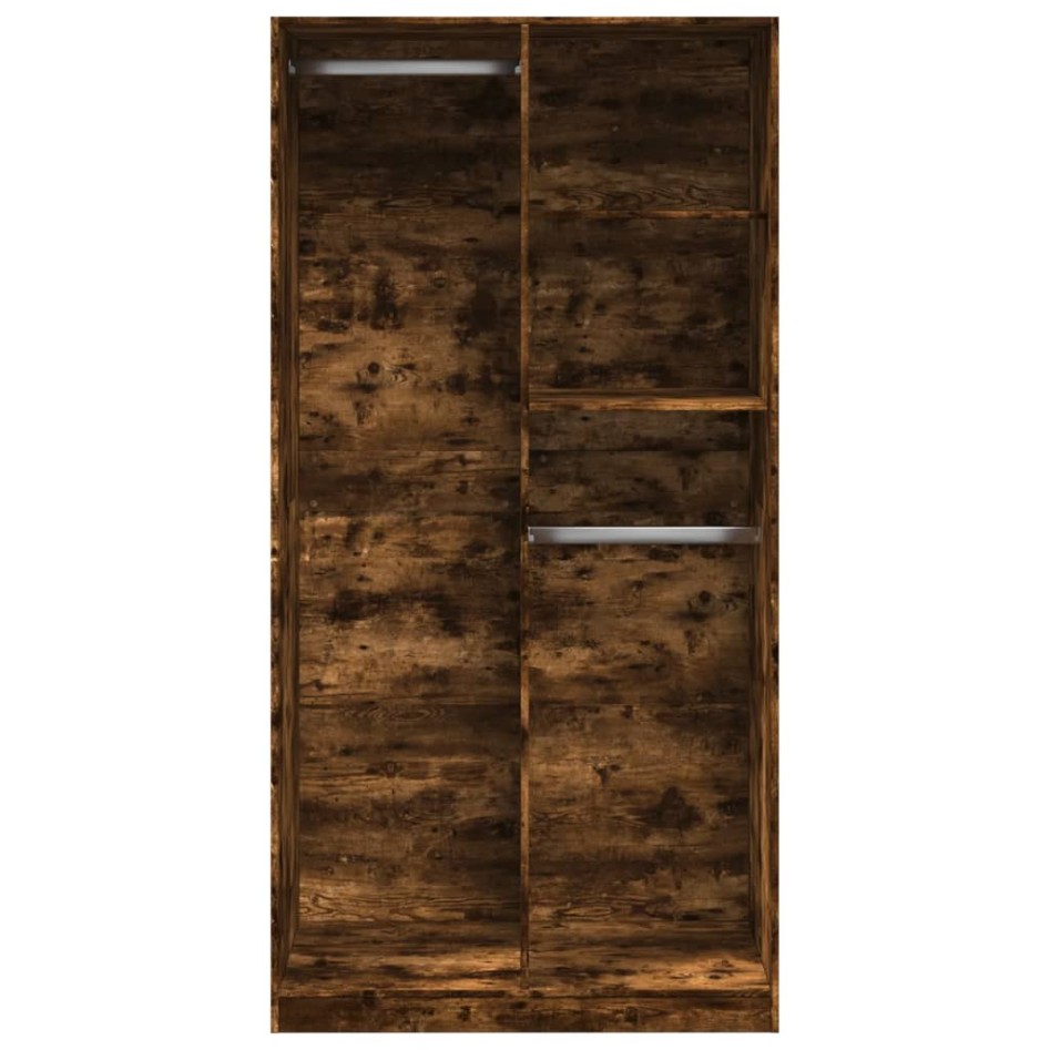 Armario madera contrachapada color roble ahumado 100x50x200