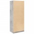 Armario de madera de ingeniería gris hormigón 80x50x200