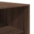 Armario madera contrachapada color roble marrón 100x50x200