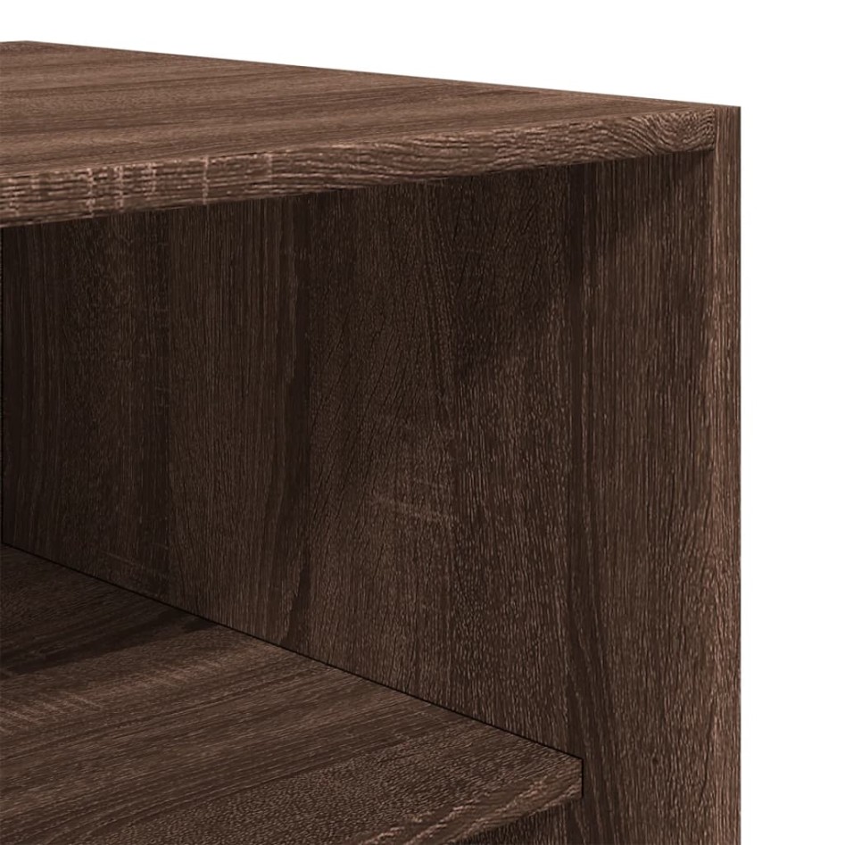 Armario madera contrachapada color roble marrón 100x50x200