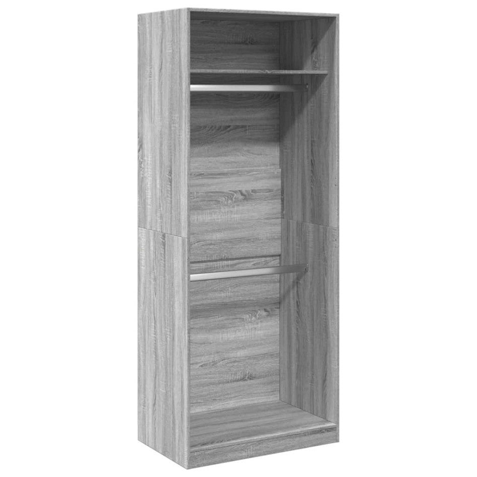 Armario de madera de ingeniería gris Sonoma 80x50x200