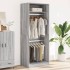 Armario de madera de ingeniería gris Sonoma 80x50x200