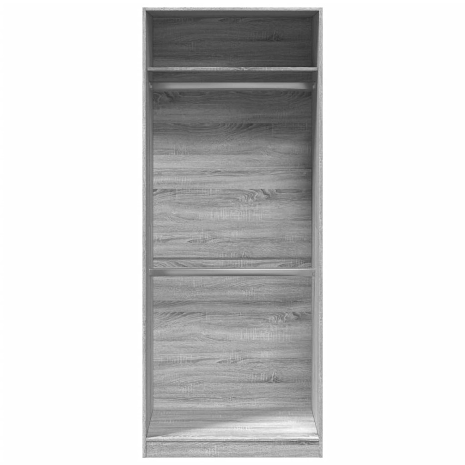 Armario de madera de ingeniería gris Sonoma 80x50x200