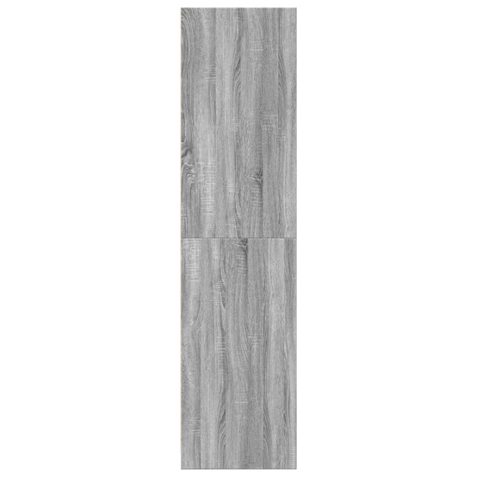 Armario de madera de ingeniería gris Sonoma 80x50x200