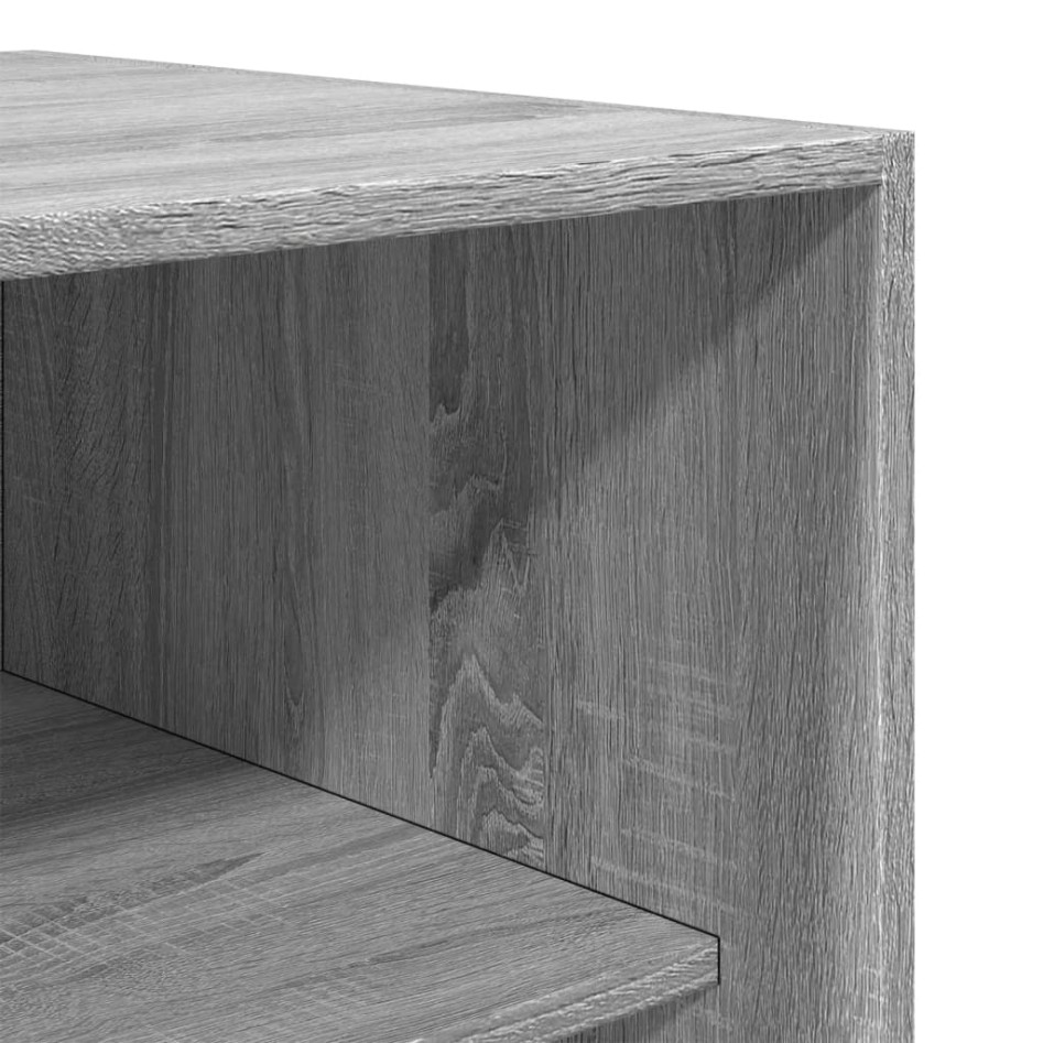 Armario de madera de ingeniería gris Sonoma 80x50x200