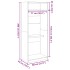 Armario de madera de ingeniería gris Sonoma 80x50x200