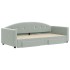 Sofá cama nido con cajones terciopelo gris claro 90x200