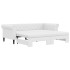Sofá cama nido con colchón cuero sintético blanco 90x200