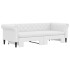 Sofá cama nido con colchón cuero sintético blanco 90x200