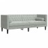 Set sofás Chesterfield con cojines 2 pzas terciopelo gris