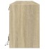 Mueble de TV de pared con LED roble Sonoma 180x31x45