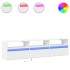 Mueble de TV de pared con LED blanco 180x31x45