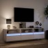 Mueble de TV de pared con LED blanco 180x31x45