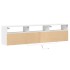 Mueble de TV de pared con LED blanco 180x31x45