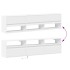 Mueble de TV de pared con LED blanco 180x31x45
