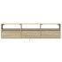 Mueble de TV de pared con LED roble Sonoma 180x31x45
