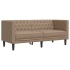 Juego de sofás Chesterfield 2 piezas cuero sintético
