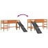 Cama alta para niños sin colchón madera pino marrón 90x200