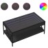 Mesa de centro con Infinity LED negro 90x50x38