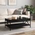 Mesa de centro con Infinity LED negro 90x50x38