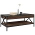 Mesa de centro con Infinity LED marrón roble 90x50x38