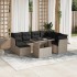 Set de sofás de jardín 8 pzas y cojines ratán sintético