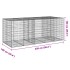 Cesta de gaviones con cubierta hierro galvanizado