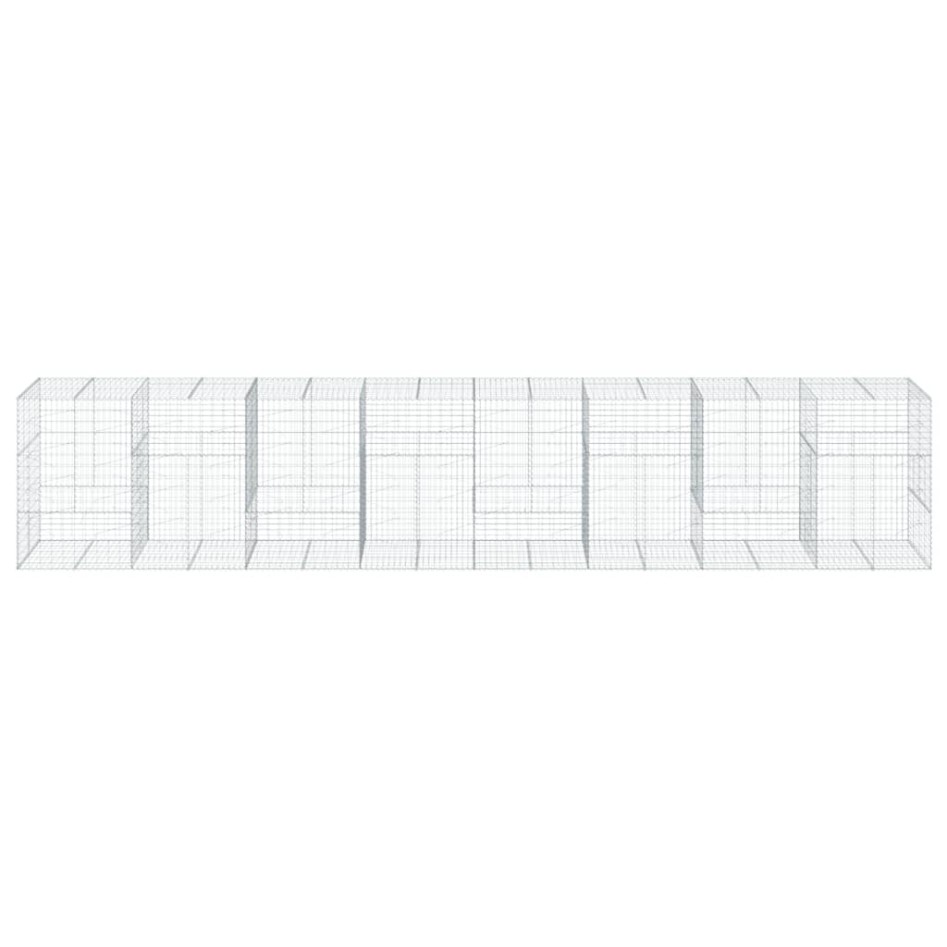 Cesta de gaviones con cubierta hierro galvanizado