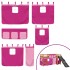 Cama alta para niños con cortinas madera pino rosa 90x200