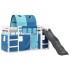Cama alta para niños con túnel madera pino azul 80x200