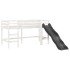 Cama alta para niños con torre madera pino rosa 80x200