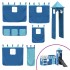 Cama alta para niños con torre madera pino azul 90x200