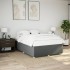 Estructura de cama sin colchón tela gris oscuro 140x200