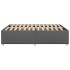 Estructura de cama sin colchón tela gris oscuro 140x200
