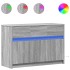 Mueble de TV con LED madera ingeniería gris Sonoma 91x34x61