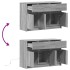 Mueble de TV con LED madera ingeniería gris Sonoma 91x34x61
