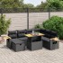 Set de sofás de jardín 8 piezas y cojines ratán sintético