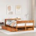 Estructura de cama sin colchón madera maciza marrón 135x190